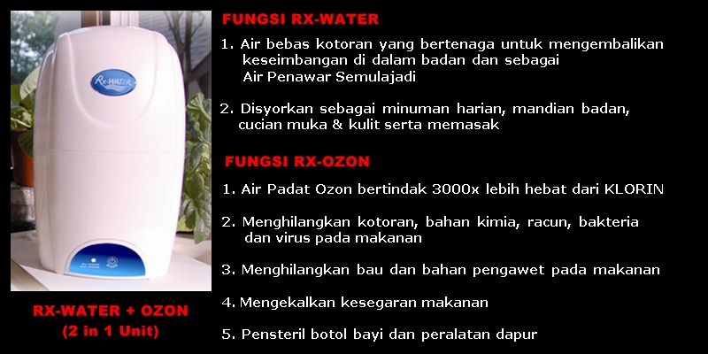 BORANG TEMPAHAN PROMOSI PENAPIS AIR RX-WATER OZON - ANDA JIMAT RM700 !!